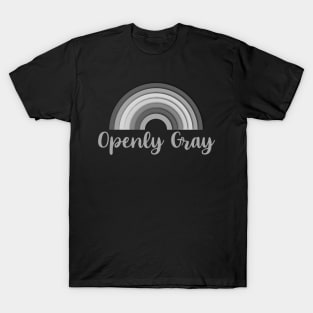 Openly Gray Gray Rainbow for a Gray Haired Friend T-Shirt